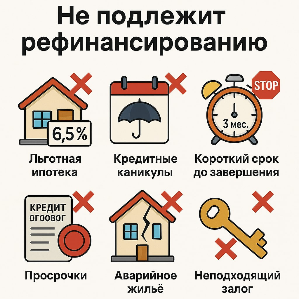 Когда рефенансирование ипотеки невозможно